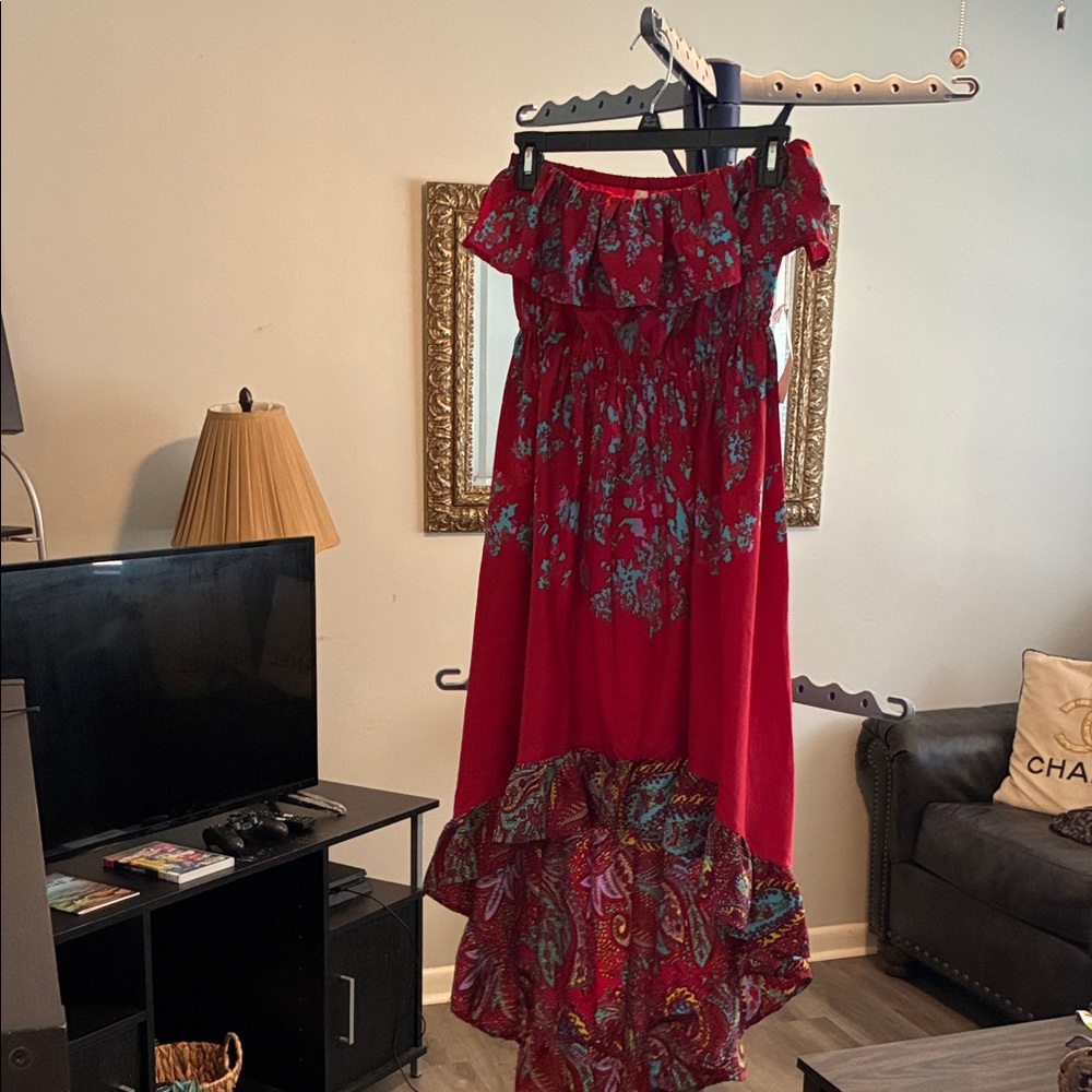 Truth NYC Red and Blue Floral Kids Dress